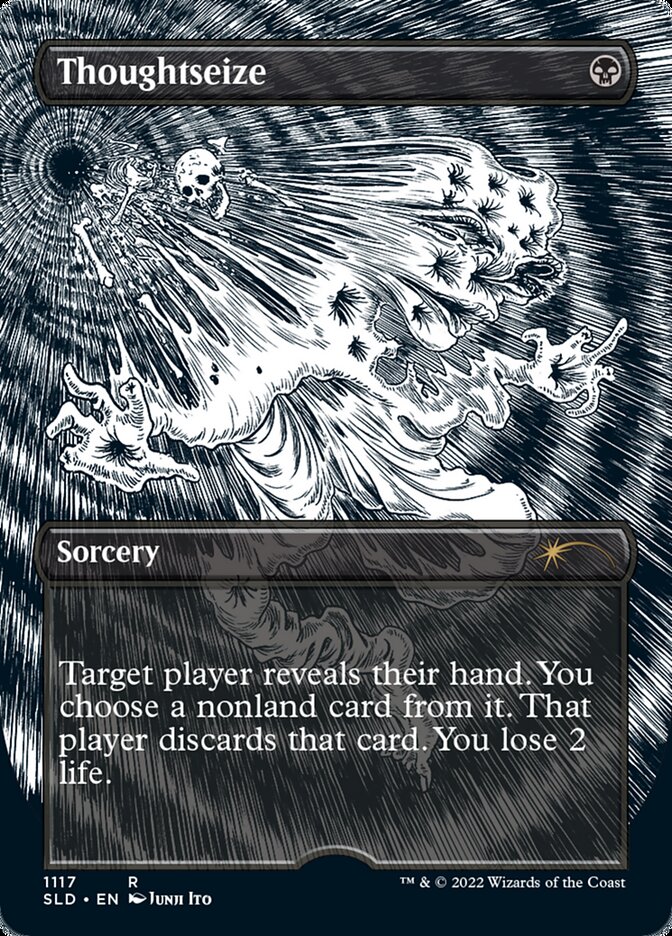 Thoughtseize (Borderless Etched Foil) [Secret Lair Drop Series] | GnG Games