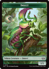 Insect (0010) //Manifest Double-Sided Token [Duskmourn: House of Horror Commander Tokens] | GnG Games