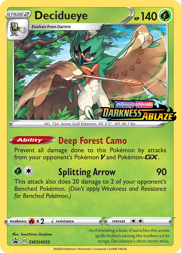 Decidueye (SWSH035) (Prerelease Promo) [Sword & Shield: Black Star Promos] | GnG Games