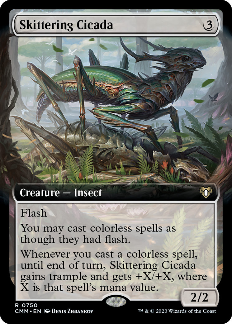 Skittering Cicada (Extended Art) [Commander Masters] | GnG Games