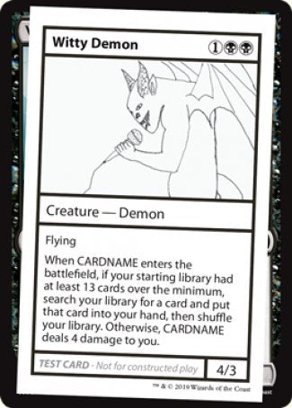Witty Demon (2021 Edition) [Mystery Booster Playtest Cards] | GnG Games