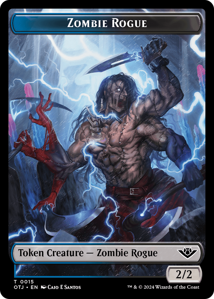 Mercenary // Zombie Rogue Double-Sided Token [Outlaws of Thunder Junction Tokens] | GnG Games