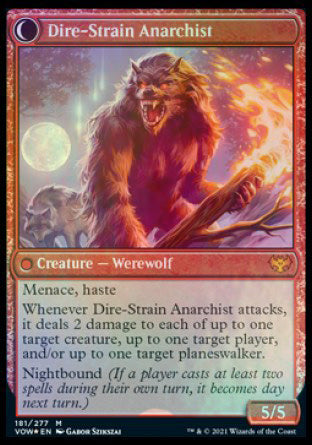 Volatile Arsonist // Dire-Strain Anarchist [Innistrad: Crimson Vow Prerelease Promos] | GnG Games