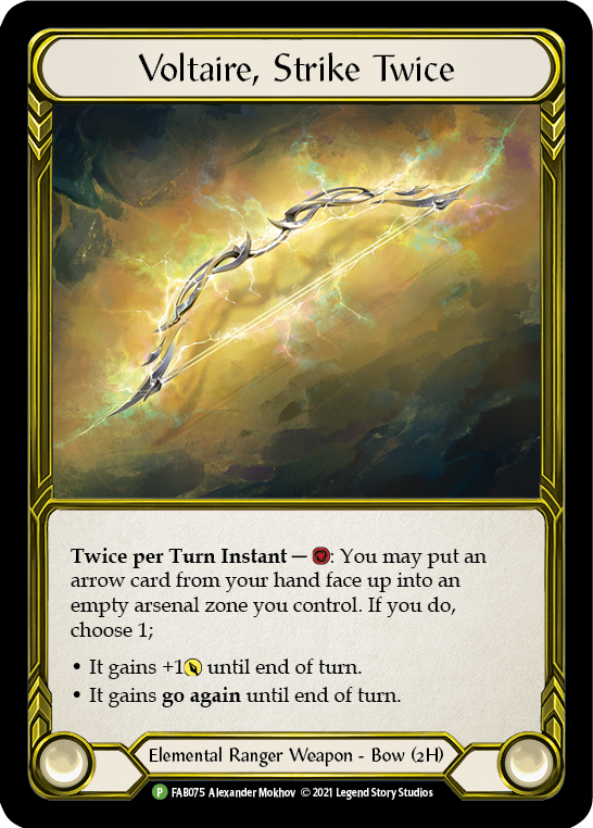 Voltaire, Strike Twice (Golden) [FAB075] (Promo)  Cold Foil | GnG Games