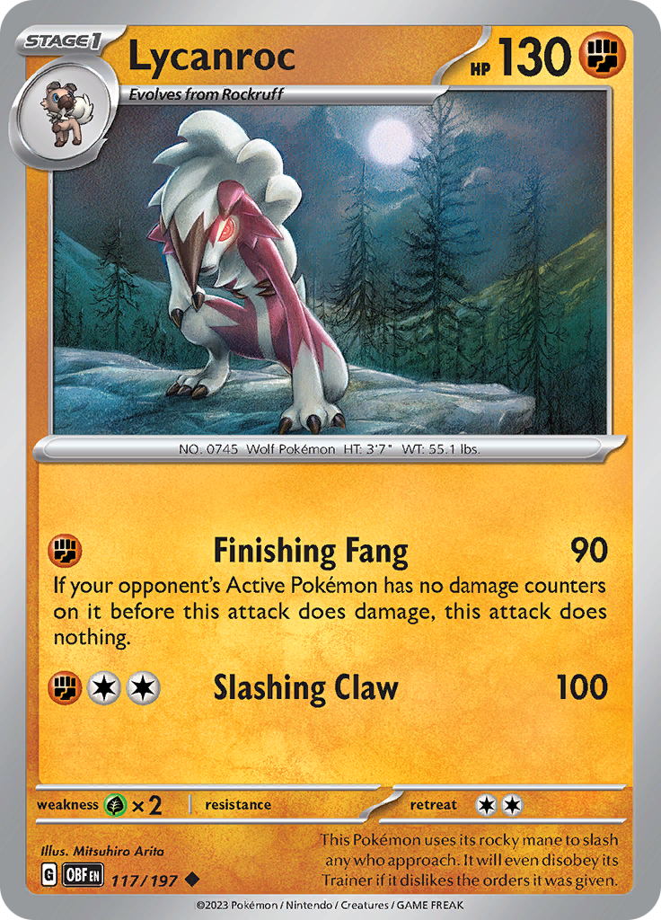 Lycanroc (117/197) [Scarlet & Violet: Obsidian Flames] | GnG Games