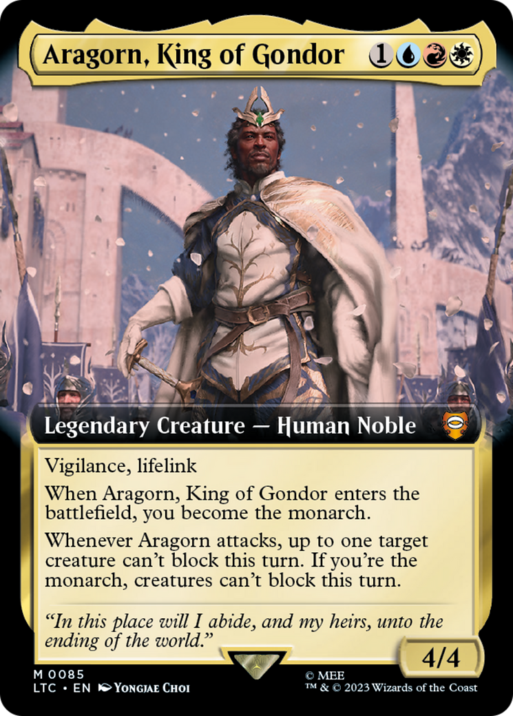 Aragorn, King of Gondor (Extended Art) [The Lord of the Rings: Tales of Middle-Earth Commander] | GnG Games