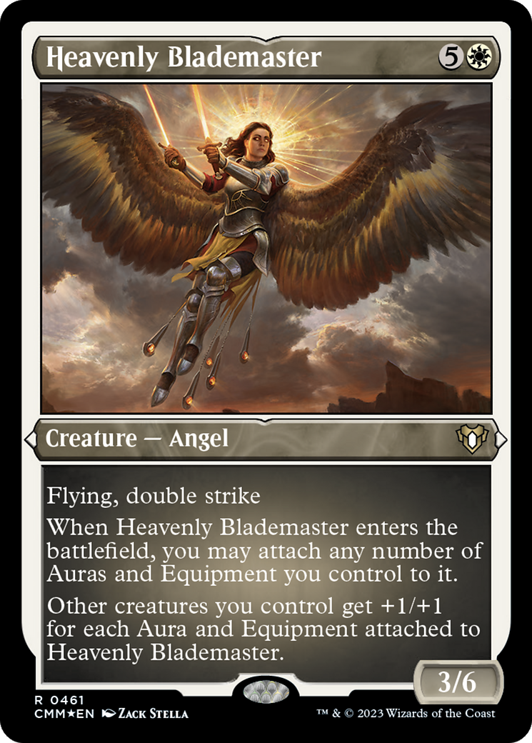 Heavenly Blademaster (Foil Etched) [Commander Masters] | GnG Games