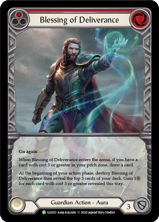 Blessing of Deliverance (Red) [LGS023] (Promo)  Rainbow Foil | GnG Games