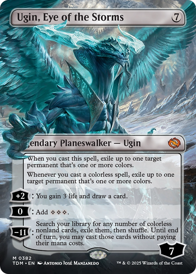 Ugin, Eye of the Storms (Borderless) [Tarkir: Dragonstorm] | GnG Games