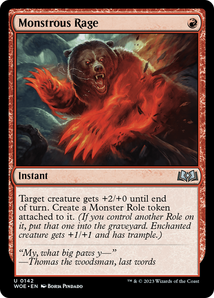 Monstrous Rage [Wilds of Eldraine] | GnG Games