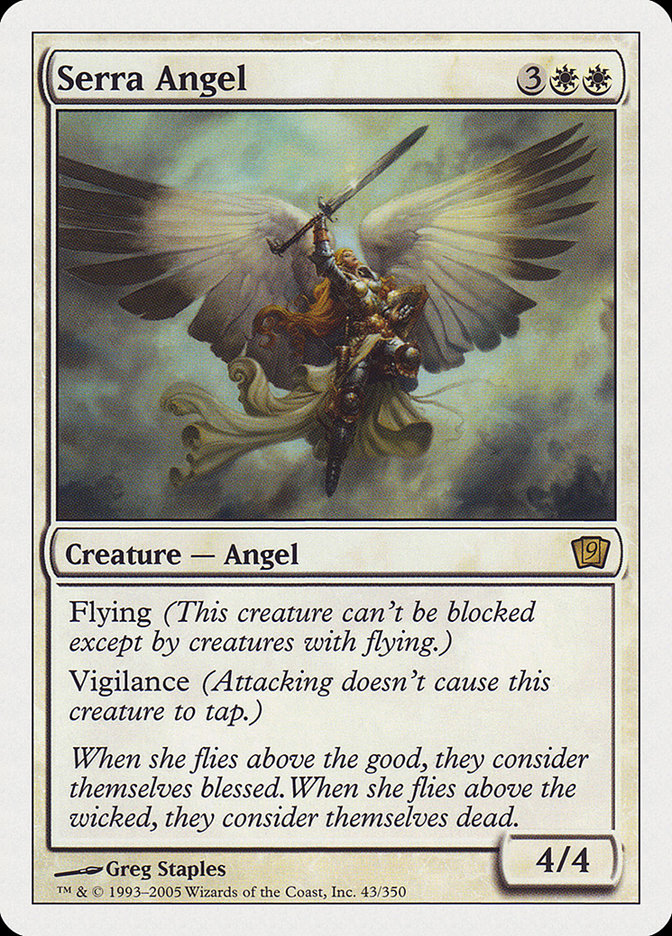 Serra Angel (9th Edition) [Oversize Cards] | GnG Games