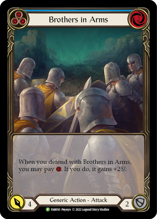 Brothers in Arms (Blue) [FAB093] (Promo)  Rainbow Foil | GnG Games