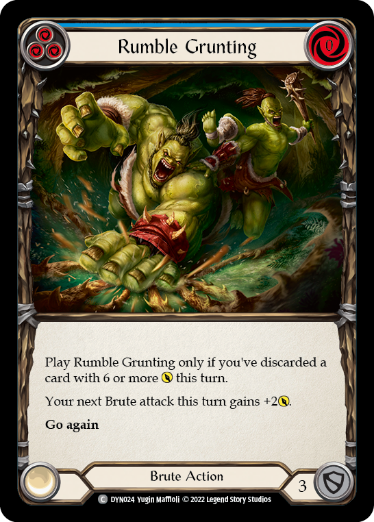 Rumble Grunting (Blue) [DYN024] (Dynasty)  Rainbow Foil | GnG Games