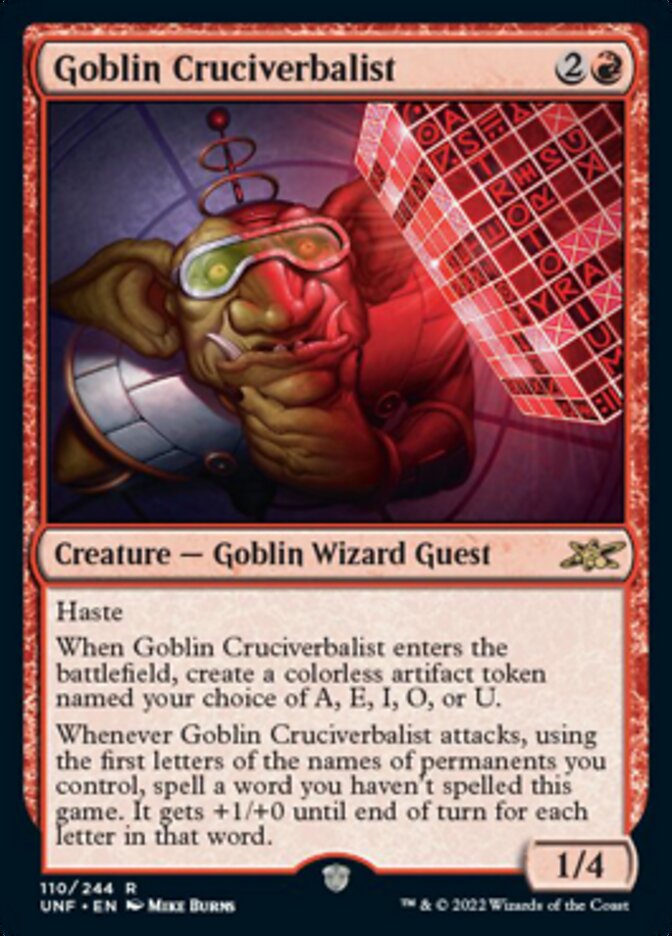 Goblin Cruciverbalist [Unfinity] | GnG Games