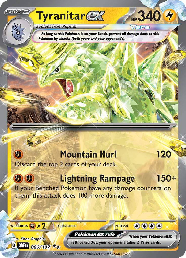 Tyranitar ex (066/197) [Scarlet & Violet: Obsidian Flames] | GnG Games