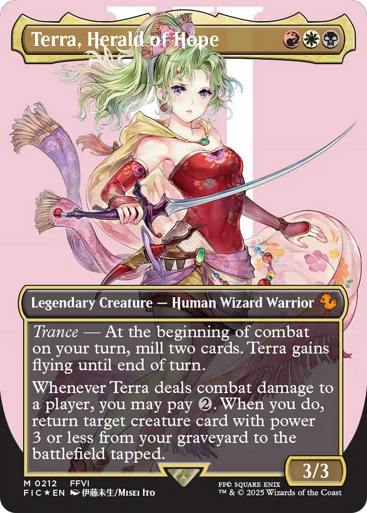 Terra, Herald of Hope (Borderless) (Surge Foil) [FINAL FANTASY Commander] | GnG Games