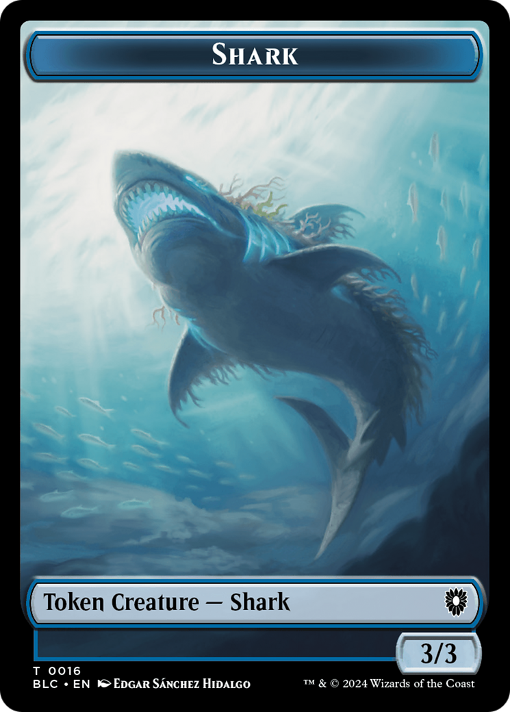 Elemental // Shark Double-Sided Token [Bloomburrow Commander Tokens] | GnG Games