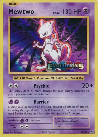 Mewtwo (51/108) (XY Evolutions Prerelease) [XY: Black Star Promos] | GnG Games