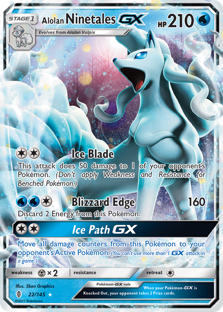 Alolan Ninetales GX (22/145) [Sun & Moon: Guardians Rising] | GnG Games