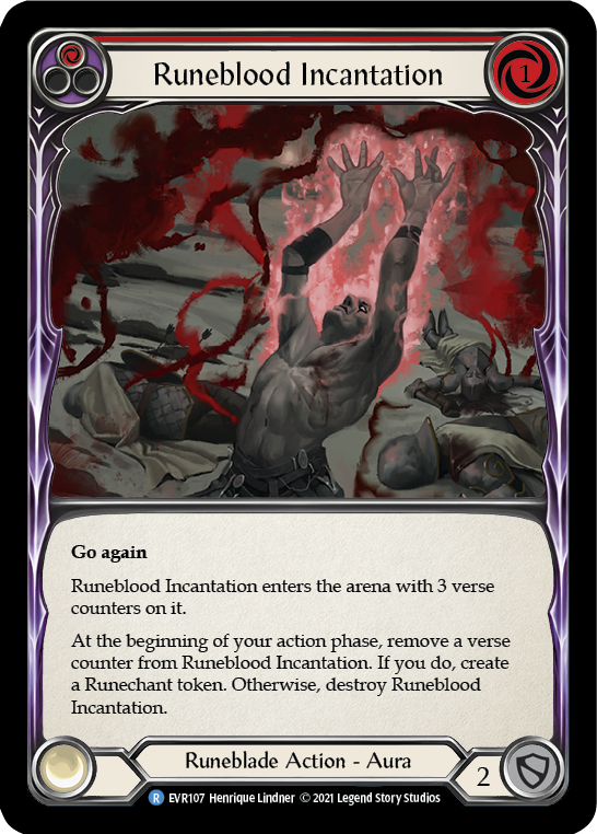 Runeblood Incantation (Red) [EVR107] (Everfest)  1st Edition Rainbow Foil | GnG Games