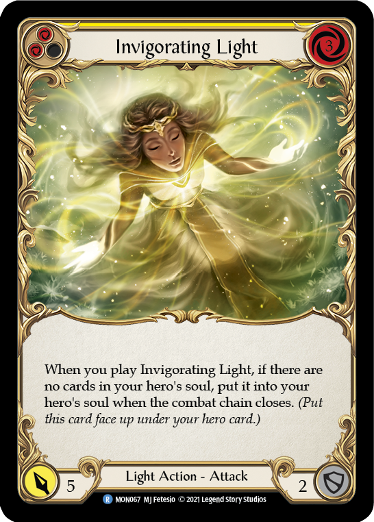 Invigorating Light (Yellow) (Rainbow Foil) [MON067-RF] 1st Edition Rainbow Foil | GnG Games