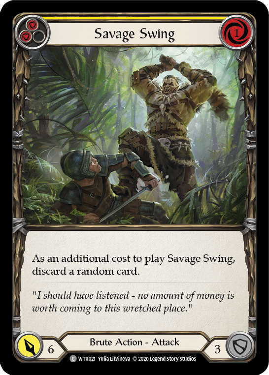 Savage Swing (Yellow) [U-WTR021] (Welcome to Rathe Unlimited)  Unlimited Rainbow Foil | GnG Games