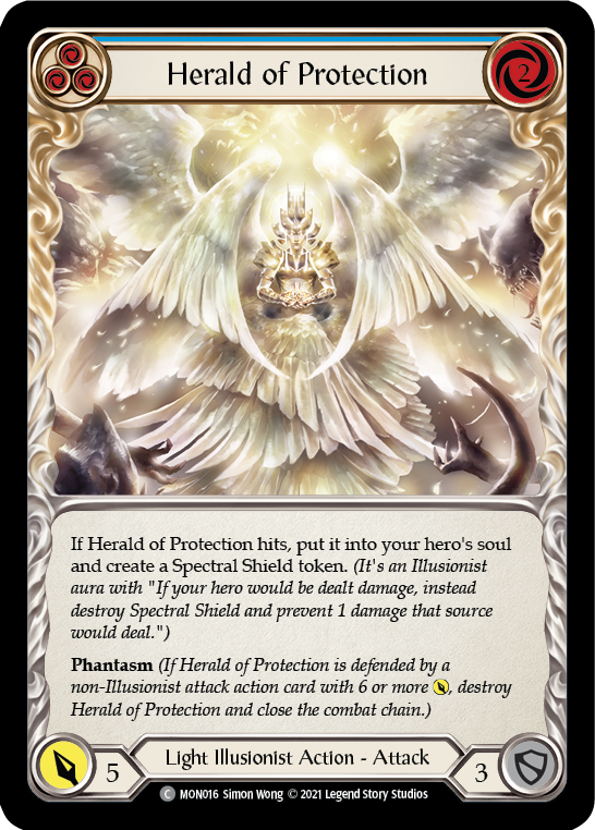 Herald of Protection (Blue) [MON016] 1st Edition Normal | GnG Games