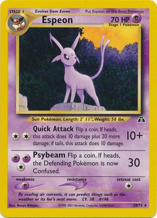 Espeon (20/75) [Neo Discovery Unlimited] | GnG Games