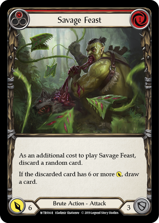 Savage Feast (Red) [WTR014-R] Alpha Print Rainbow Foil | GnG Games