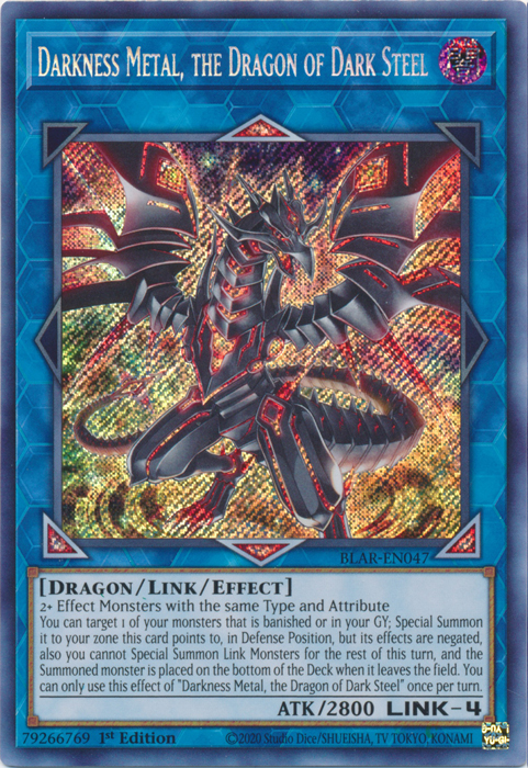 Darkness Metal, the Dragon of Dark Steel [BLAR-EN047] Secret Rare | GnG Games