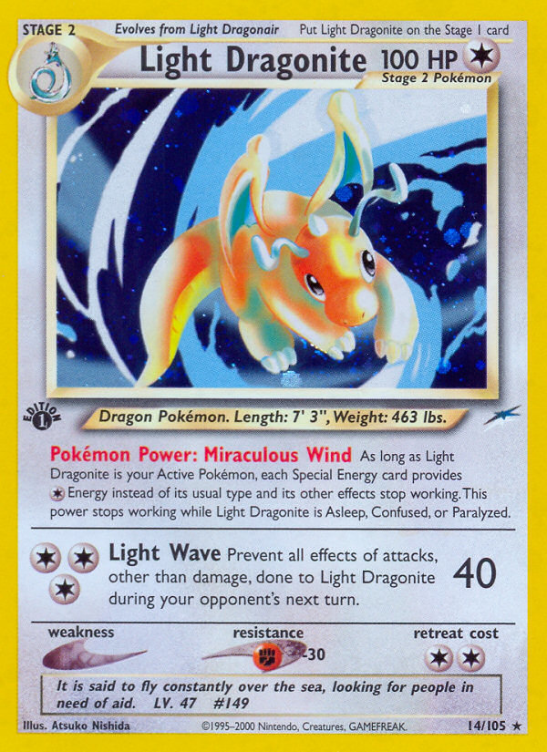 Light Dragonite (14/105) [Neo Destiny 1st Edition] | GnG Games