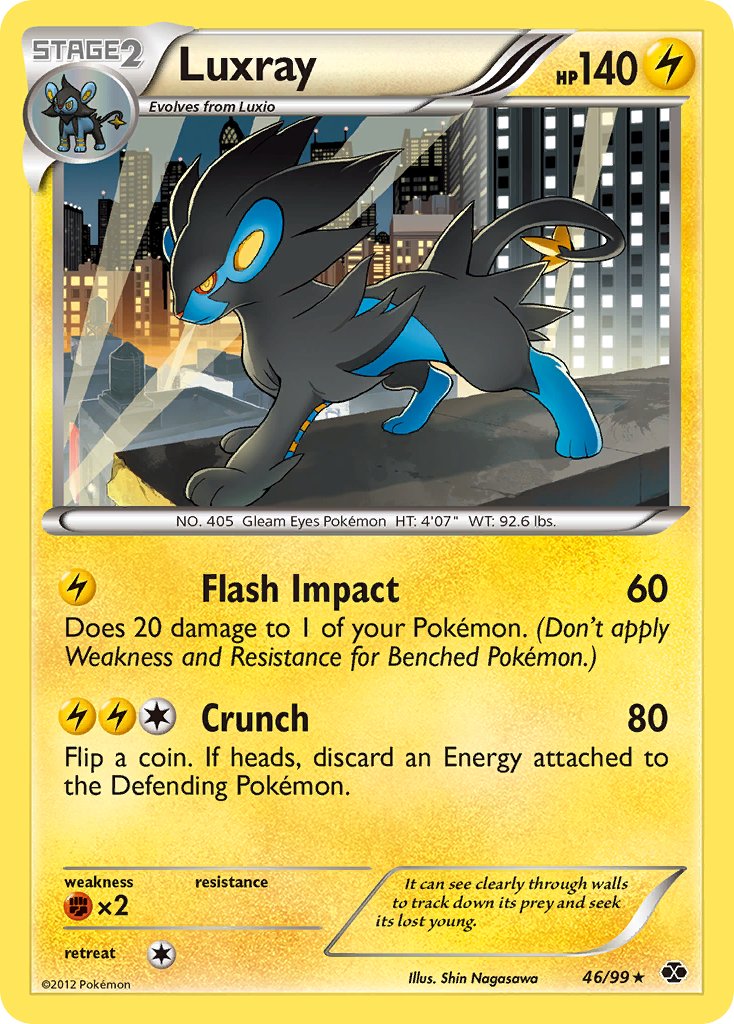 Luxray (46/99) (Cracked Ice Holo) (Blister Exclusive) [Black & White: Next Destinies] | GnG Games