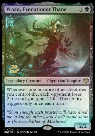 Vraan, Executioner Thane [Phyrexia: All Will Be One Prerelease Promos] | GnG Games