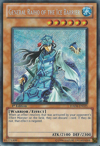 General Raiho of the Ice Barrier [HA04-EN025] Secret Rare | GnG Games
