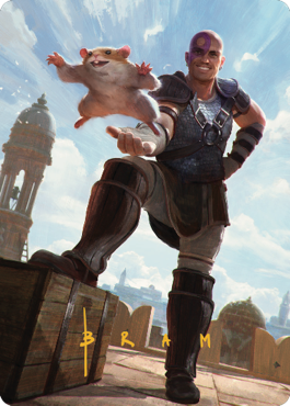 Minsc & Boo, Timeless Heroes Art Card (72) (Gold-Stamped Signature) [Commander Legends: Battle for Baldur's Gate Art Series] | GnG Games