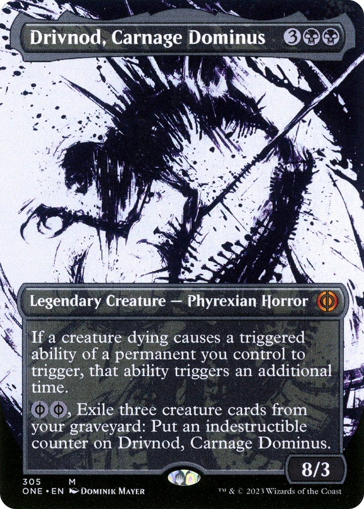 Drivnod, Carnage Dominus (Borderless Ichor) [Phyrexia: All Will Be One] | GnG Games