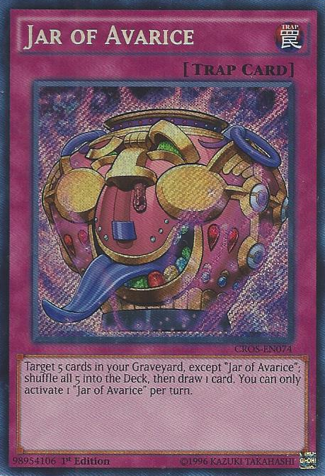 Jar of Avarice [CROS-EN074] Secret Rare | GnG Games