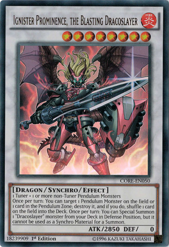 Ignister Prominence, the Blasting Dracoslayer [CORE-EN050] Ultra Rare | GnG Games
