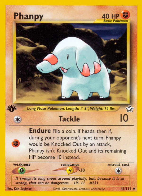 Phanpy (43/111) [Neo Genesis 1st Edition] | GnG Games