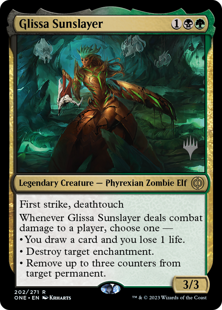 Glissa Sunslayer (Promo Pack) [Phyrexia: All Will Be One Promos] | GnG Games