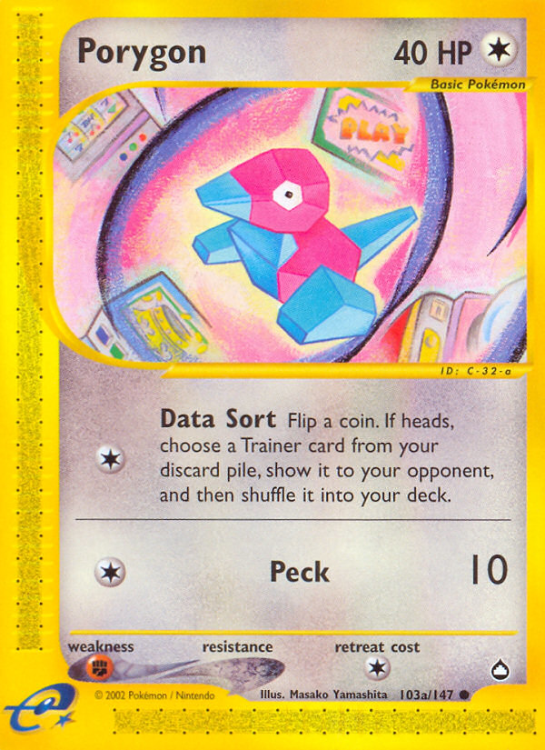 Porygon (103a/147) [Aquapolis] | GnG Games