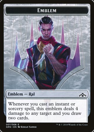 Emblem - Ral, Izzet Viceroy [Guilds of Ravnica Tokens] | GnG Games