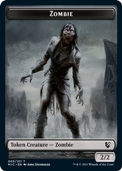 Zombie (005 MIC) // Zombie (005 MID) [Innistrad: Midnight Hunt Commander] | GnG Games