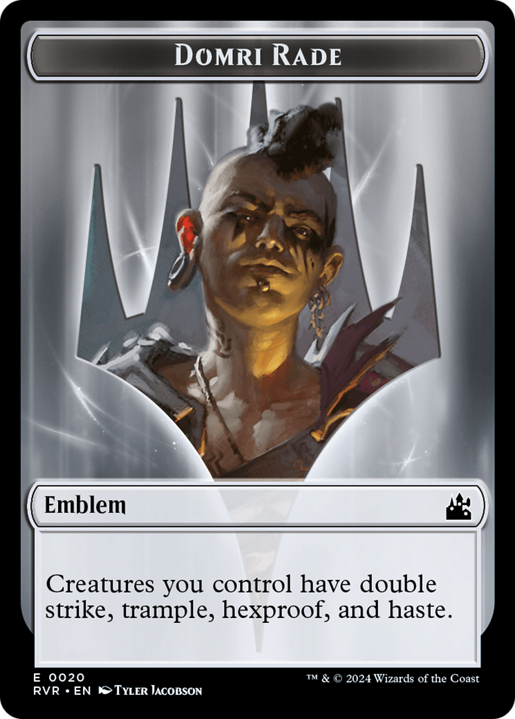 Goblin (0008) // Emblem - Domri Rade Double-Sided Token [Ravnica Remastered Tokens] | GnG Games