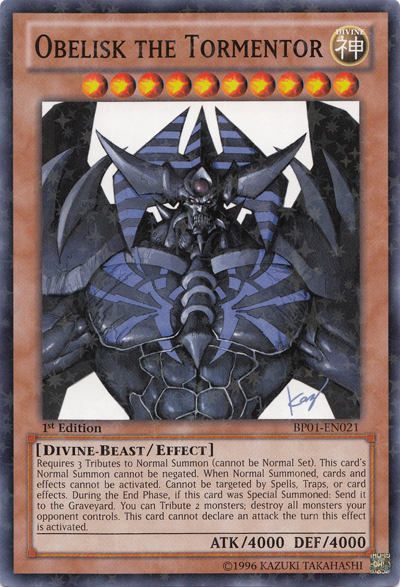 Obelisk the Tormentor [BP01-EN021] Starfoil Rare | GnG Games