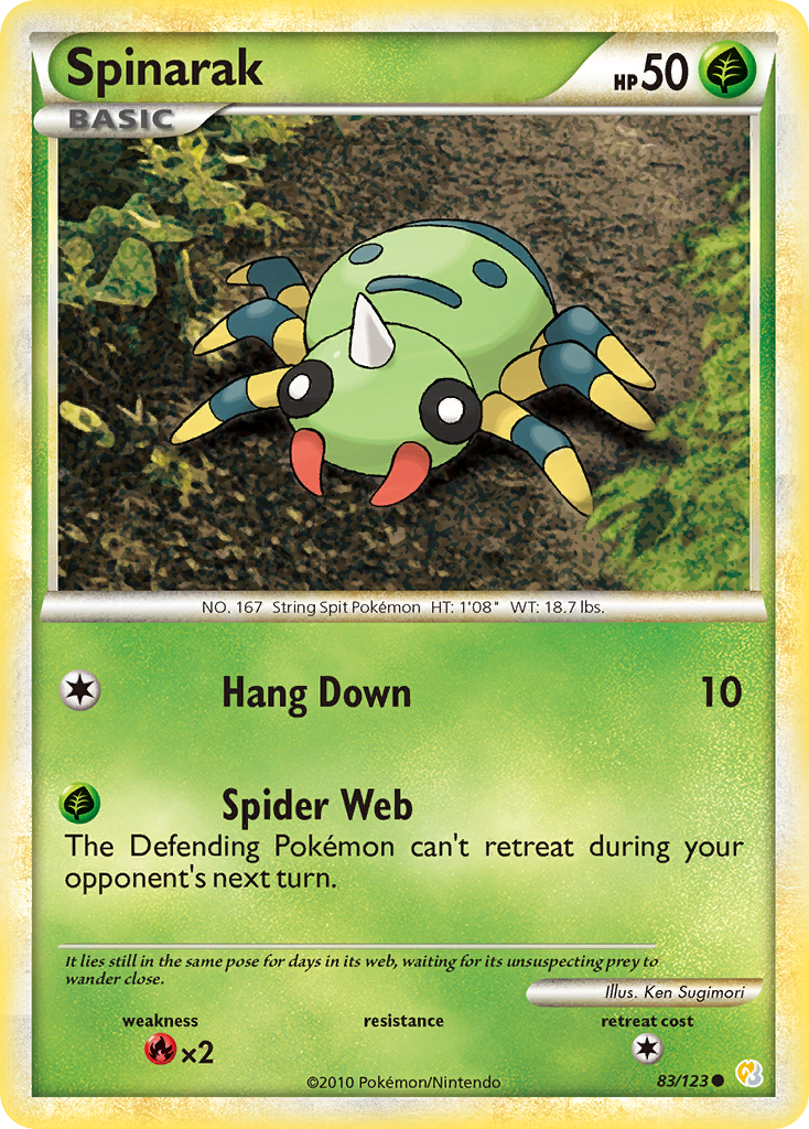 Spinarak (83/123) [HeartGold & SoulSilver: Base Set] | GnG Games