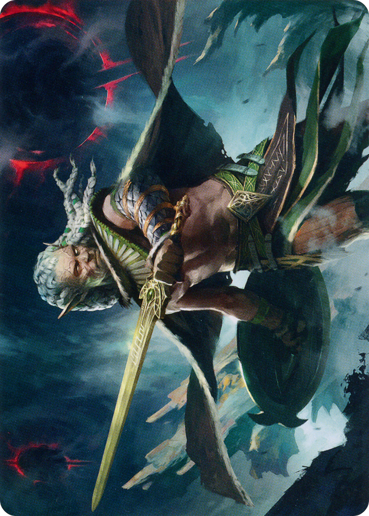 Serpent-Blade Assailant Art Card (40) [March of the Machine Art Series] | GnG Games