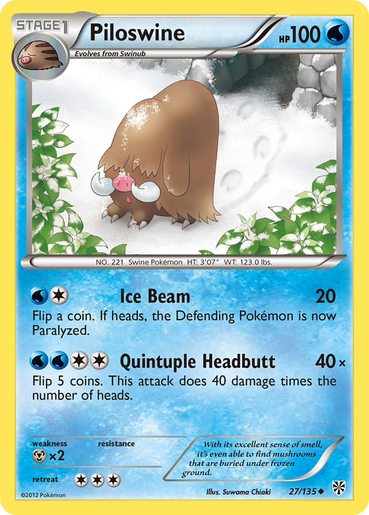 Piloswine (27/135) [Black & White: Plasma Storm] | GnG Games