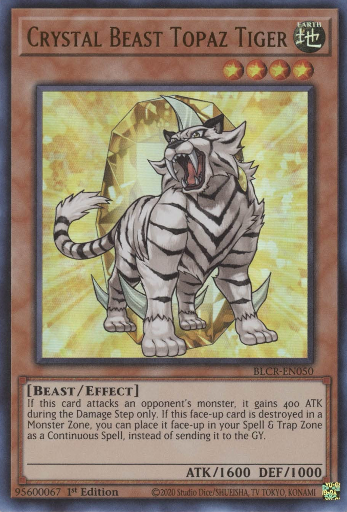 Crystal Beast Topaz Tiger [BLCR-EN050] Ultra Rare | GnG Games