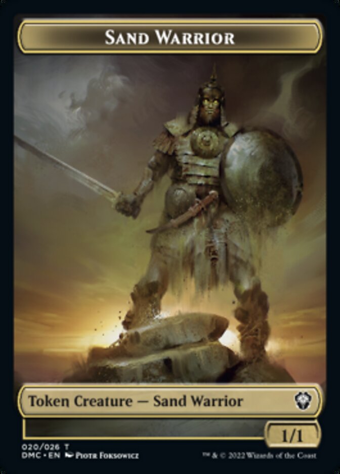 Soldier // Sand Warrior Double-sided Token [Dominaria United Tokens] | GnG Games